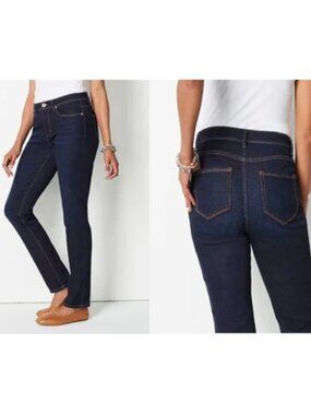 Women's J. Jill High-rise Straight Leg Blue Jeans, Size 10